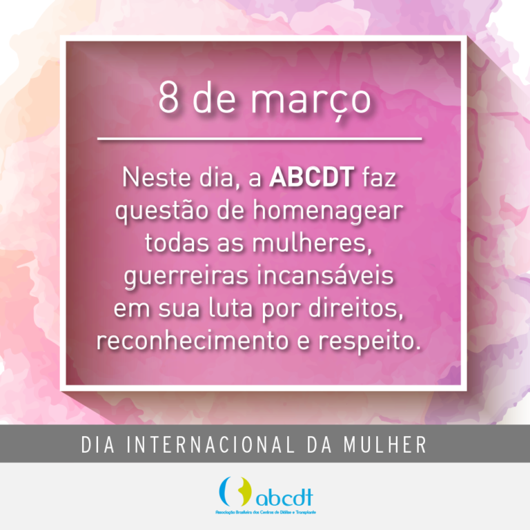 8 DE MARÇO – DIA INTERNACIONAL DA MULHER