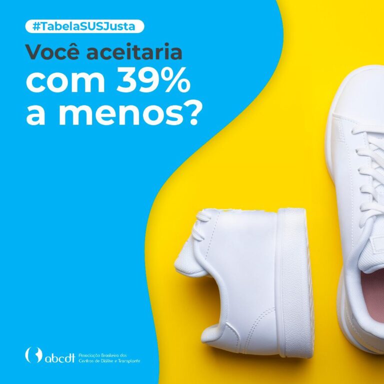 O VALOR PAGO PELA DIÁLISE NO BRASIL É 39% A MENOS DO CUSTO REAL DO TRATAMENTO