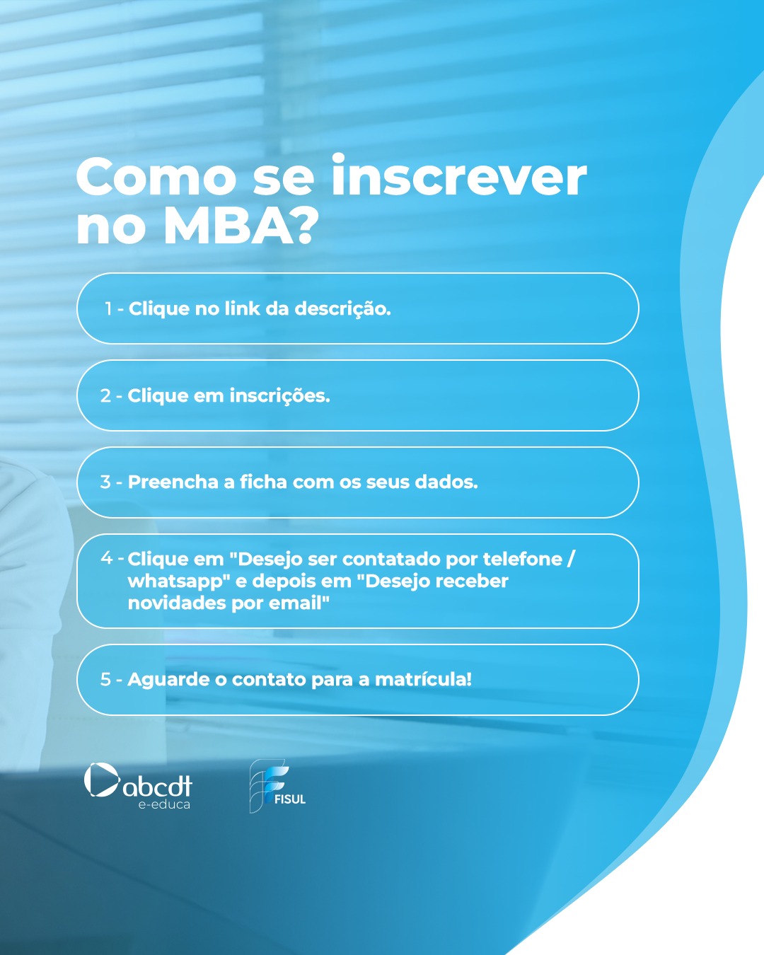 MBA em Gestão de Diálise, como se inscrever 2