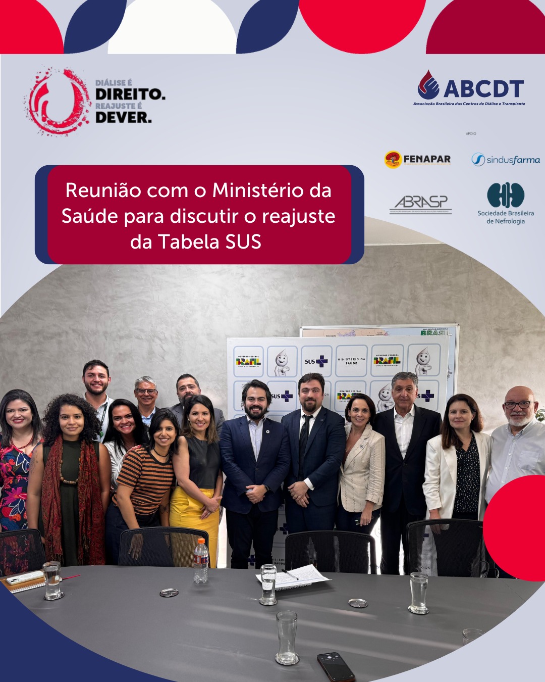 Reunião com o Ministério da Saúde para discutir o reajuste da Tabela SUS