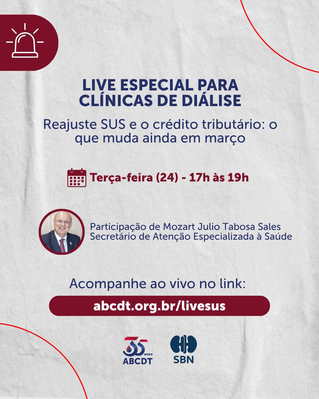 Live Especial para Clínicas de Diálise - Reajuste SUS e o Crédito Tributário Site