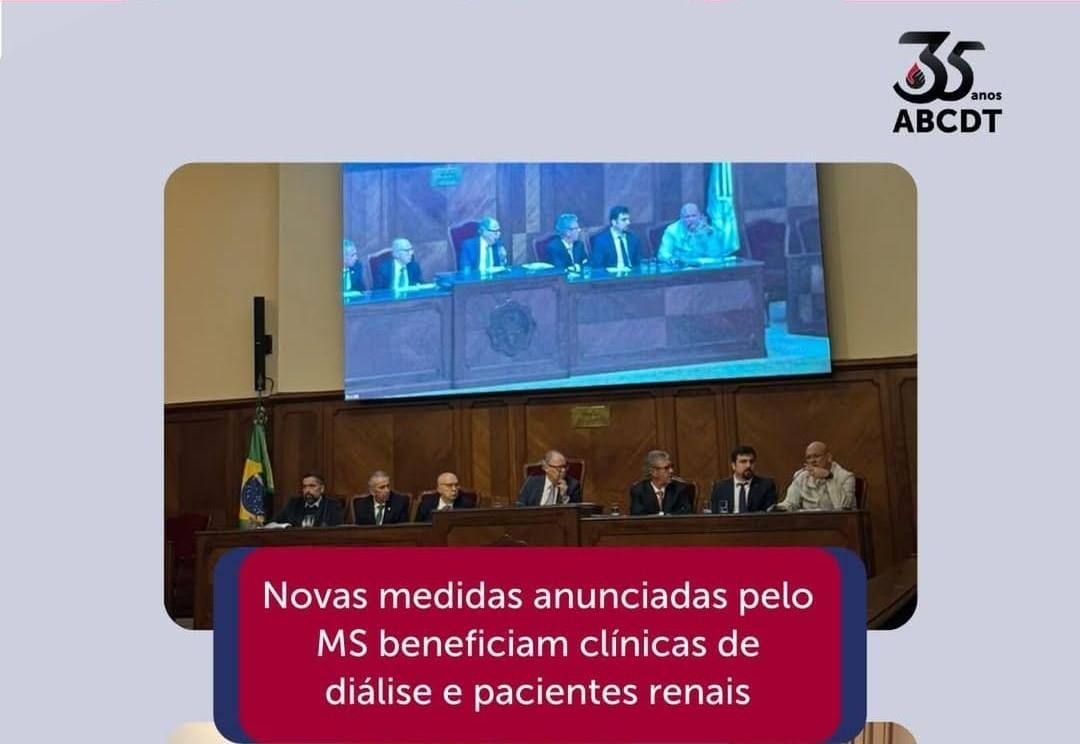 Novas medidas anunciadas pelo MS beneficiam clínicas de diálise e pacientes renais - Site