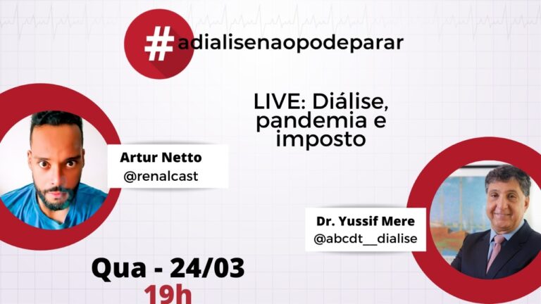 LIVE – DIÁLISE, PANDEMIA E IMPOSTO