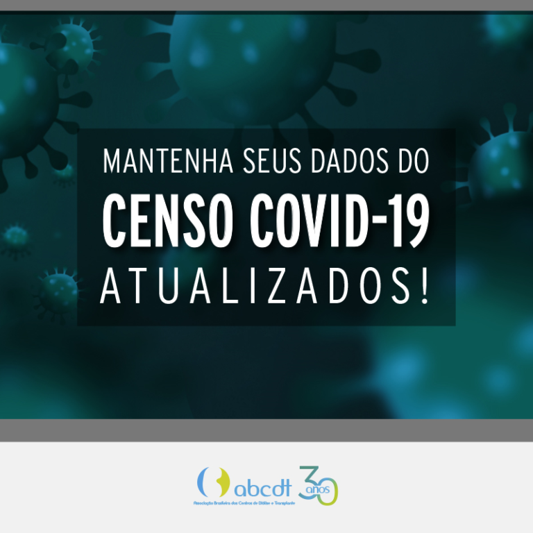 CENSO COVID-19: ATUALIZE OS DADOS DA SUA CLÍNICA DE DIÁLISE