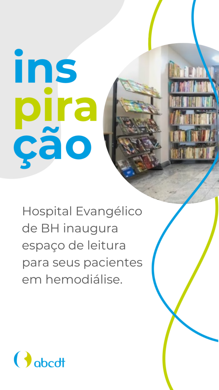 Hospital Evangélico de BH inaugura espaço de leitura para seus pacientes em hemodiálise