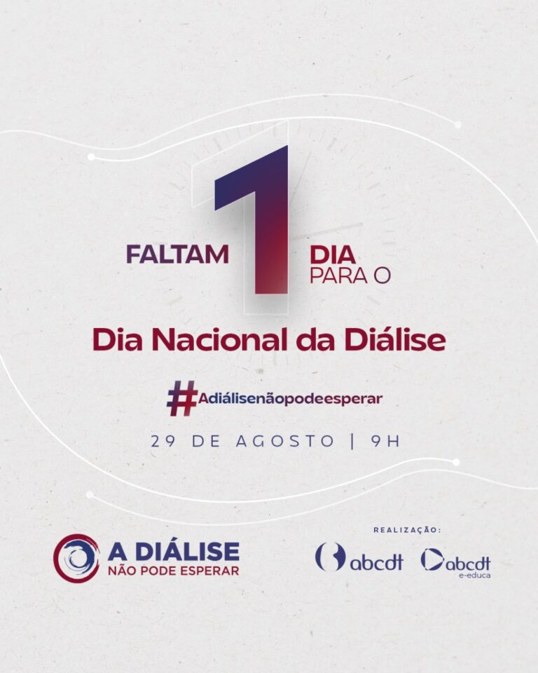 Falta Apenas 1 dia para o Dia Nacional da Diálise