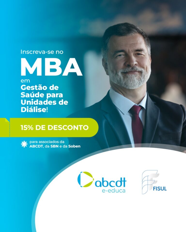 MBA EM GESTÃO DE SAÚDE PARA UNIDADES DE DIÁLISE,15% DE DESCONTO!