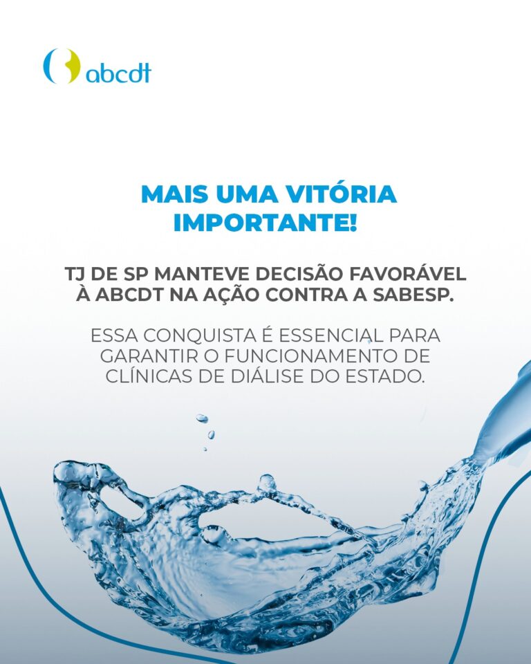 Mais uma vitória importante! TJ de SP manteve decisão favorável à ABCDT na ação contra a SABESP