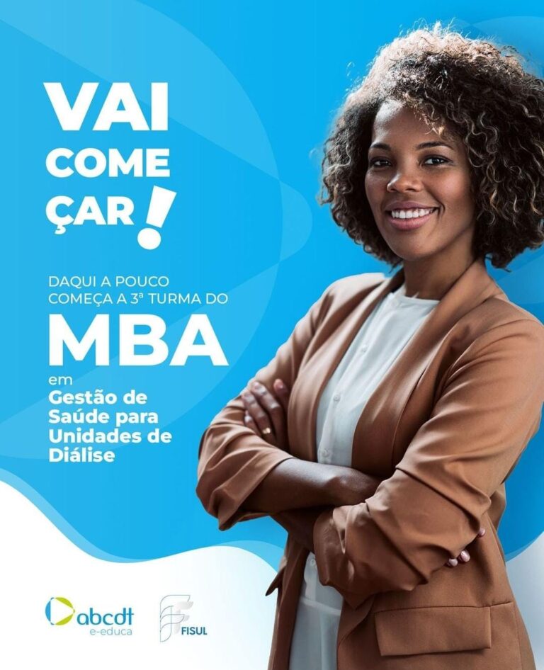 VAI COMEÇAR! MBA EM GESTÃO DE SAÚDE PARA UNIDADES DE DIÁLISE