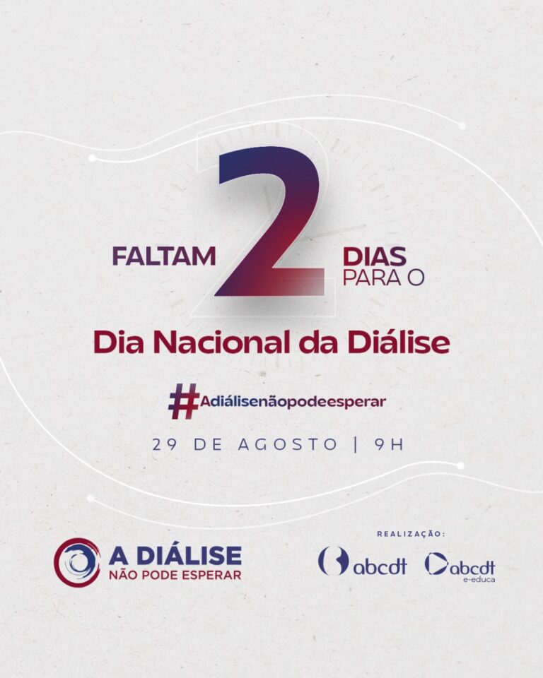 Faltam apenas 2 dias para o Dia Nacional da Diálise