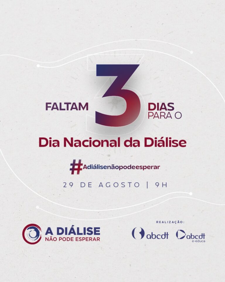 Faltam apenas 3 dias para o Dia nacional da Diálise